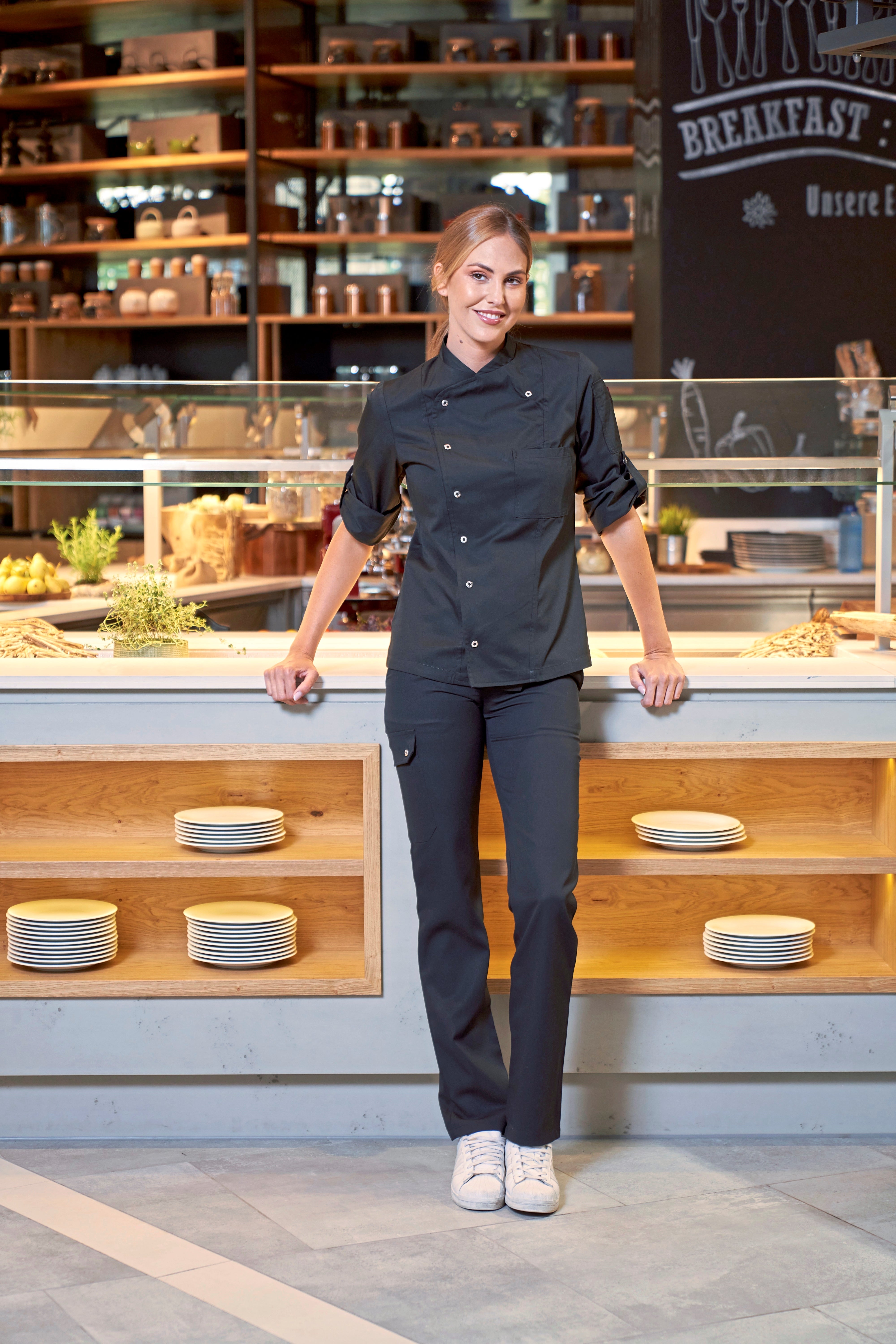 CG Workwear Damen Bio-Baumwoll Kochjacke Turin