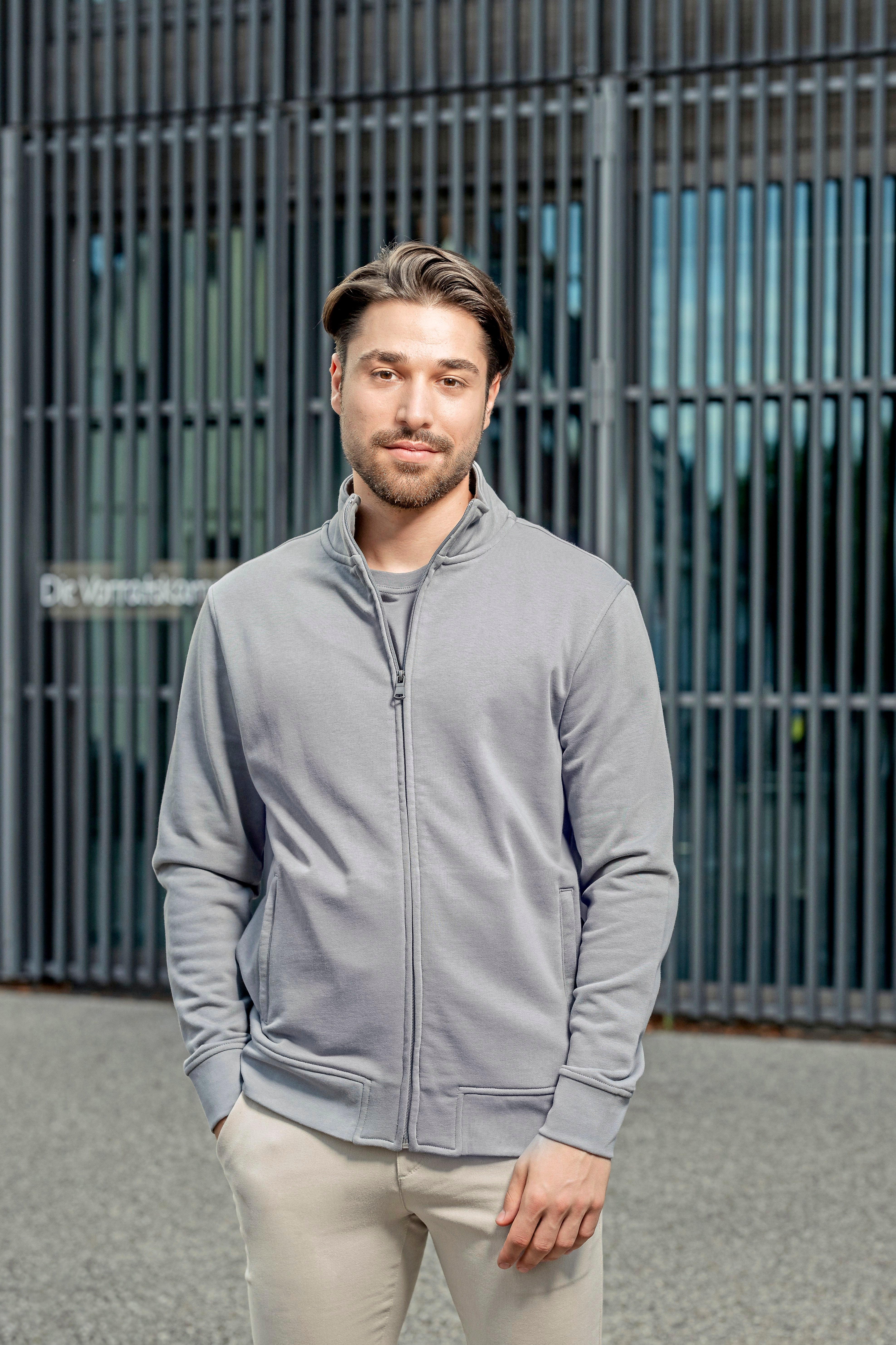 HRM Herren Premium Full-Zip Sweatjacke - Bio-Baumwolle