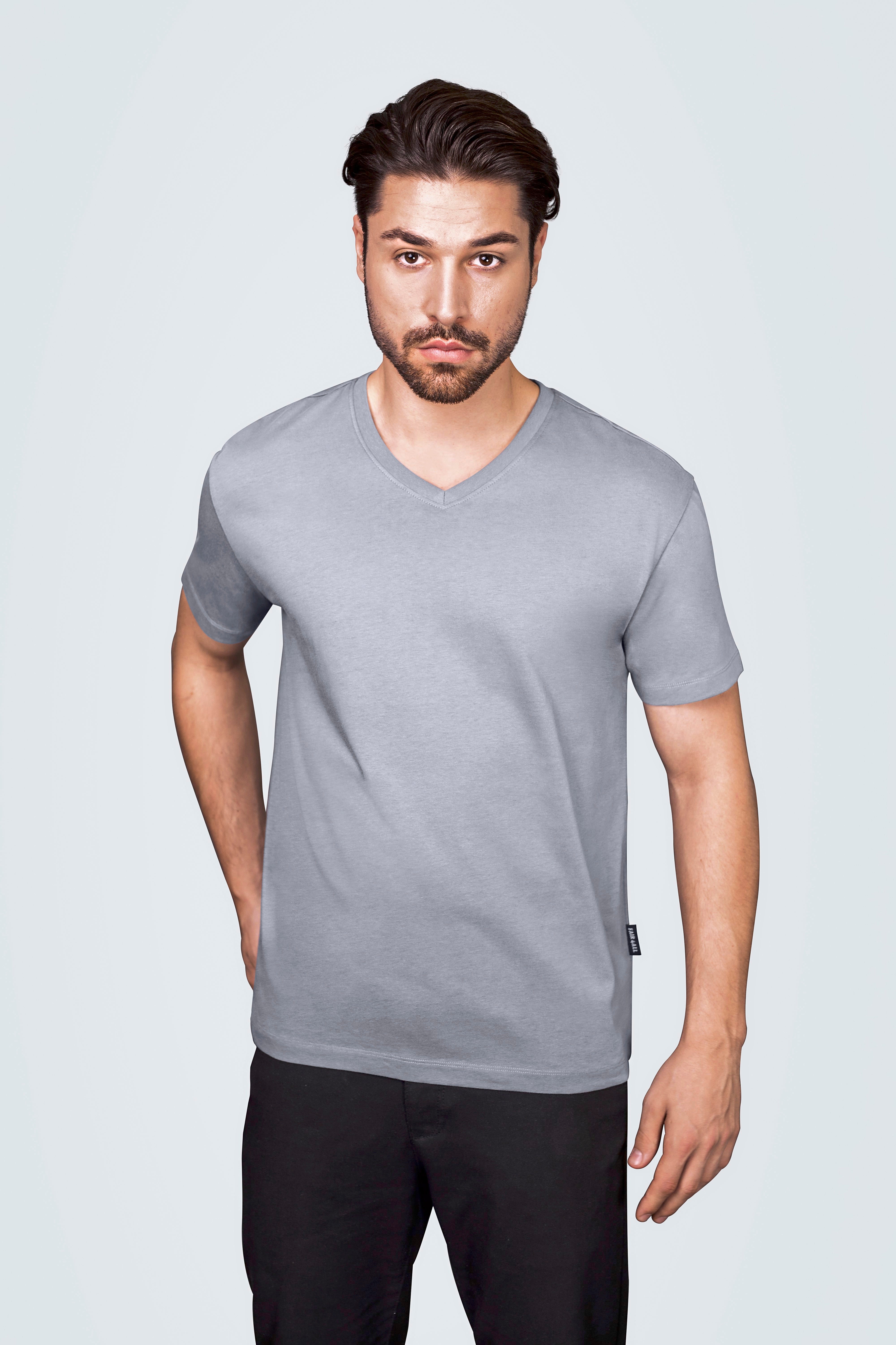 HRM Herren Luxus V-Ausschnitt T-Shirt | Organic Cotton