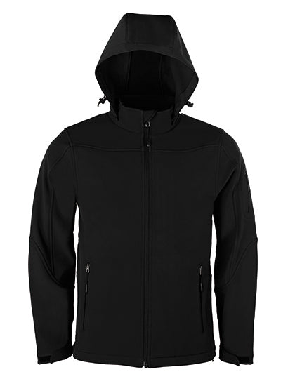 HRM Männer Softshelljacke mit Kapuze – Wasserabweisend