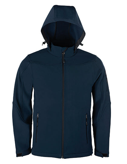 HRM Männer Softshelljacke mit Kapuze – Wasserabweisend