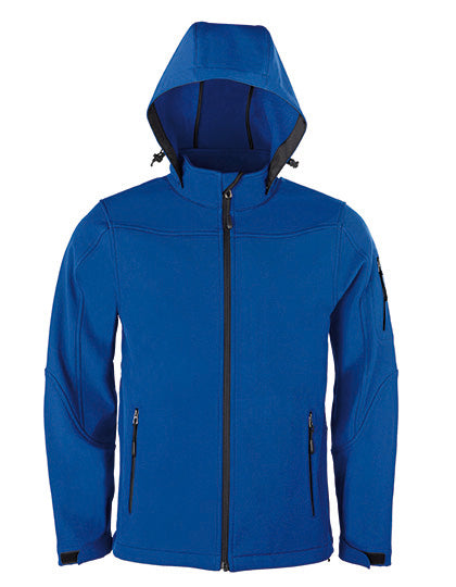 HRM Männer Softshelljacke mit Kapuze – Wasserabweisend