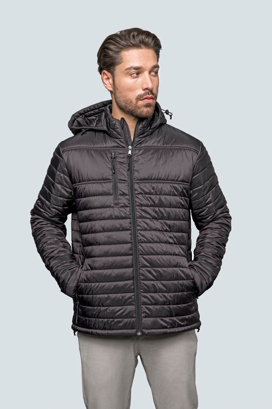 HRM Herren Premium Steppjacke - Wasserabweisend, Abnehmbarer Kapuze