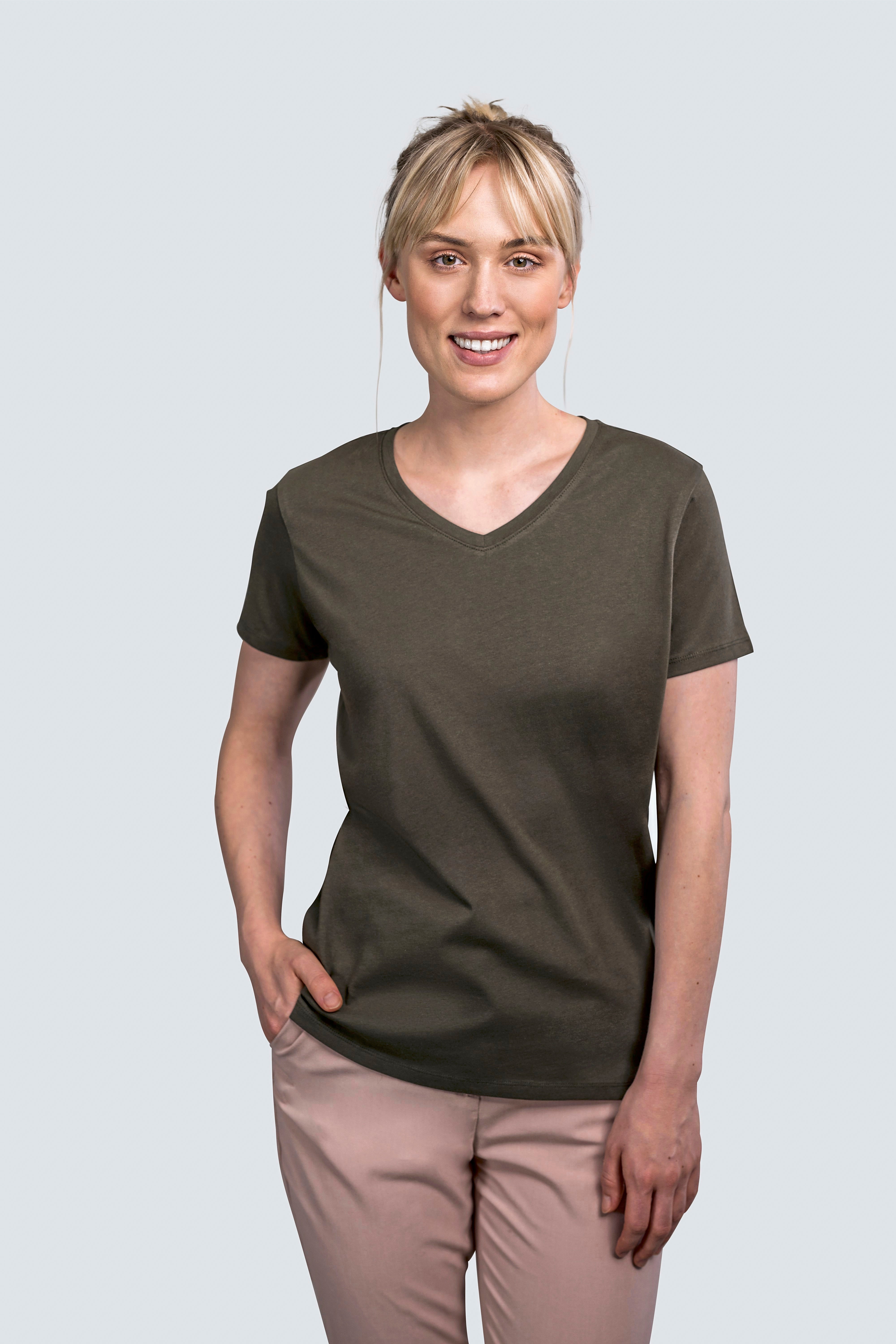 HRM Damen  V-Ausschnitt T-Shirt