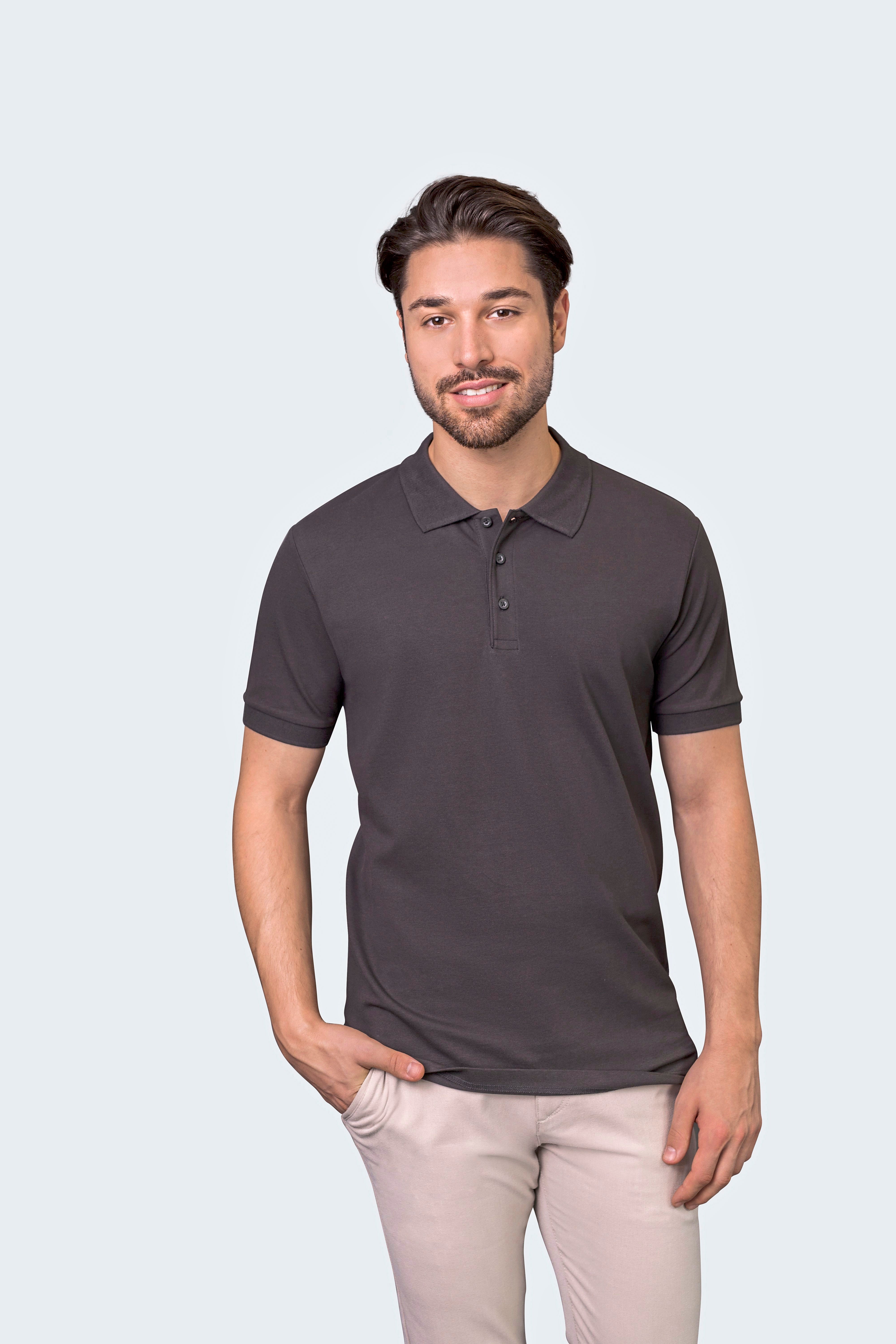 HRM Herren Luxus Stretch Polo - Bio-Baumwolle