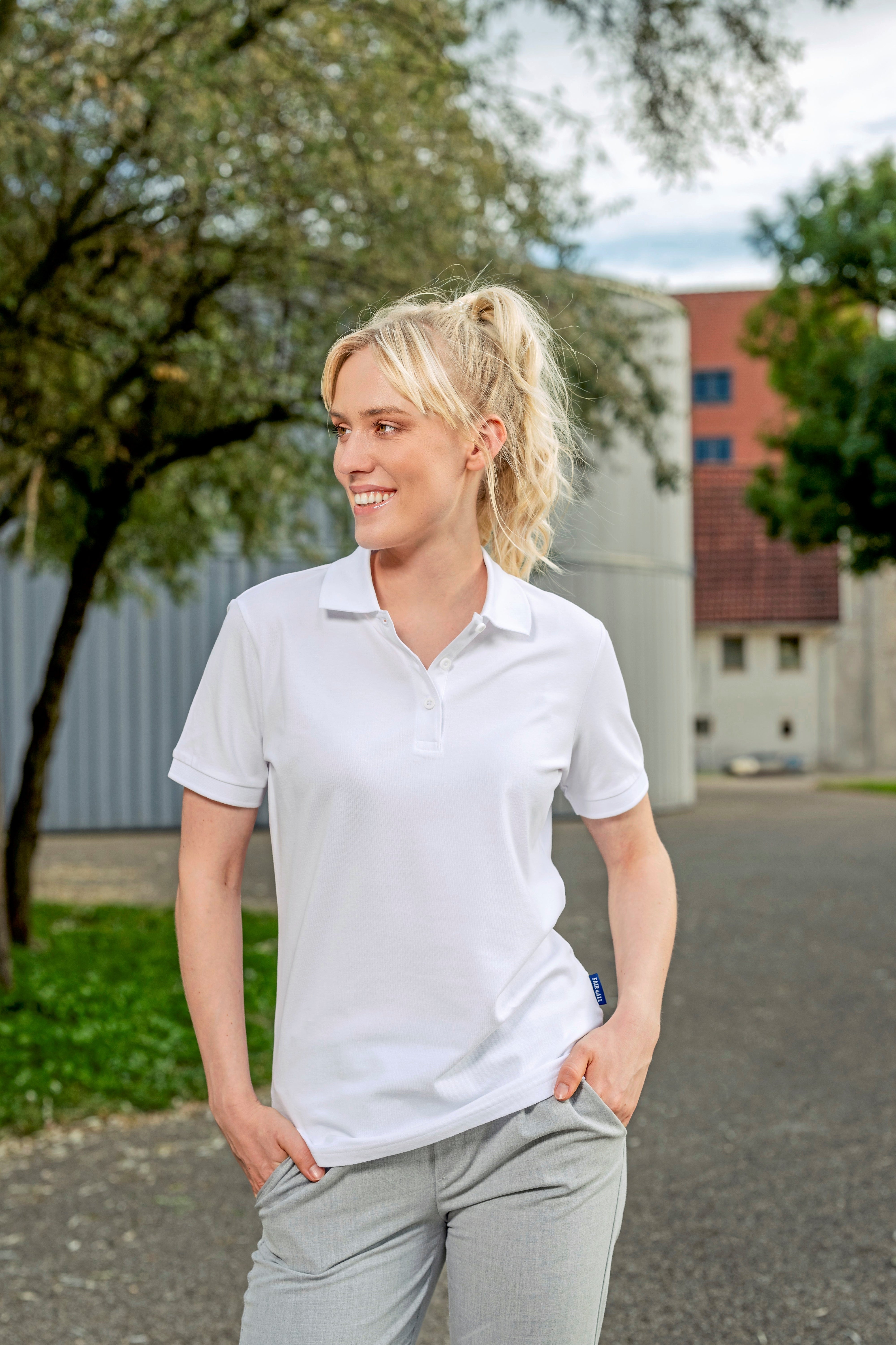 HRM Damen Luxury Stretch Polo - Bio-Baumwolle