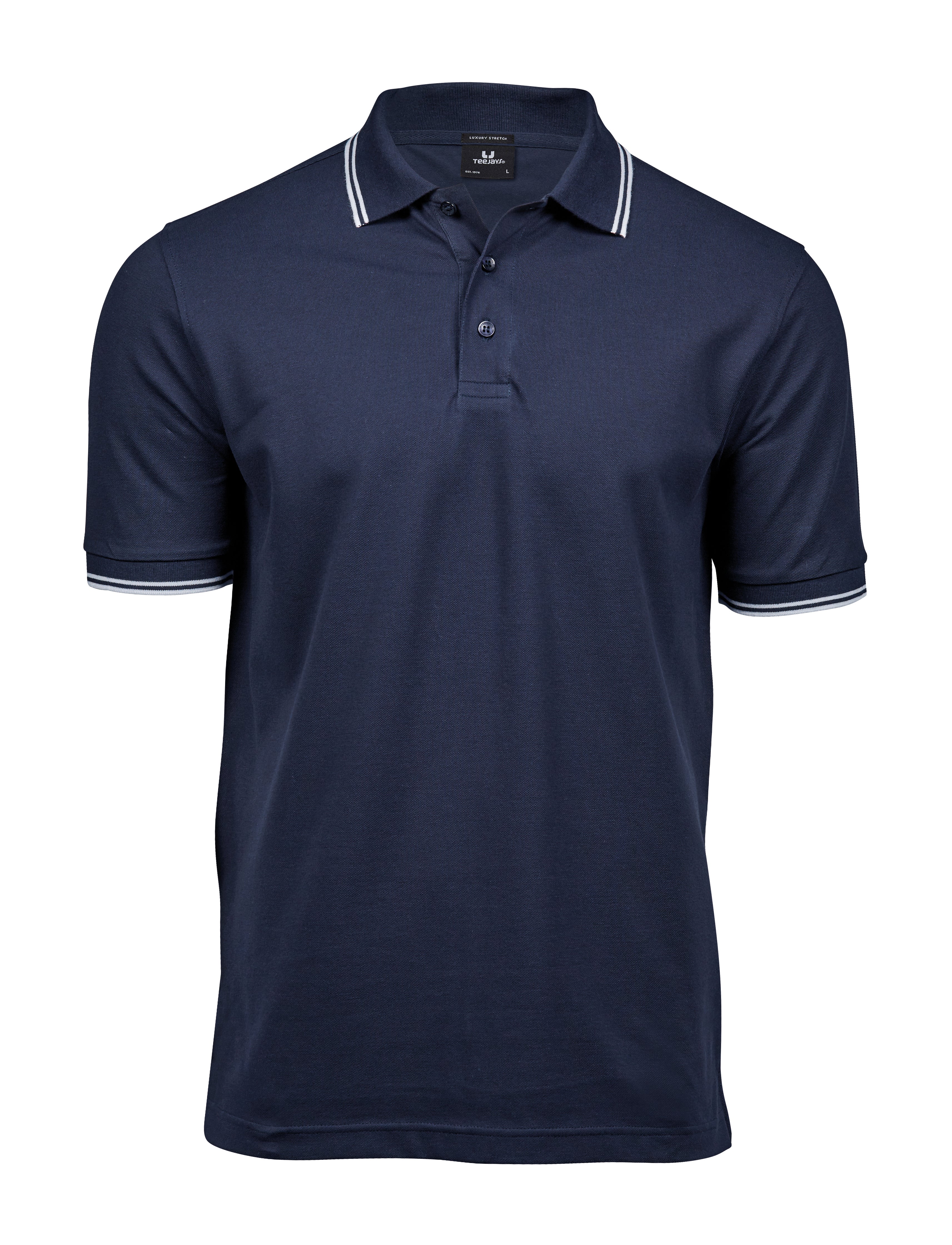 TEE JAYS Herren Luxus Streifen Stretch Polo