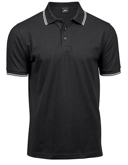 TEE JAYS Herren Luxus Streifen Stretch Polo