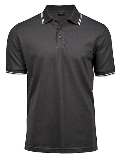 TEE JAYS Herren Luxus Streifen Stretch Polo
