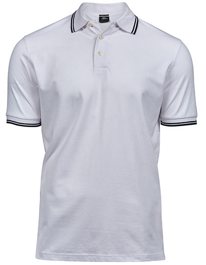 TEE JAYS Herren Luxus Streifen Stretch Polo