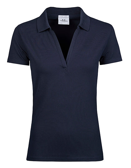 TEE JAYS Damen Luxury Stretch V-Ausschnitt Polo