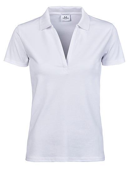 TEE JAYS Damen Luxury Stretch V-Ausschnitt Polo