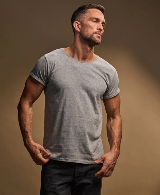 TEE JAYS Herren Organic Cotton Roll-Up T-Shirt