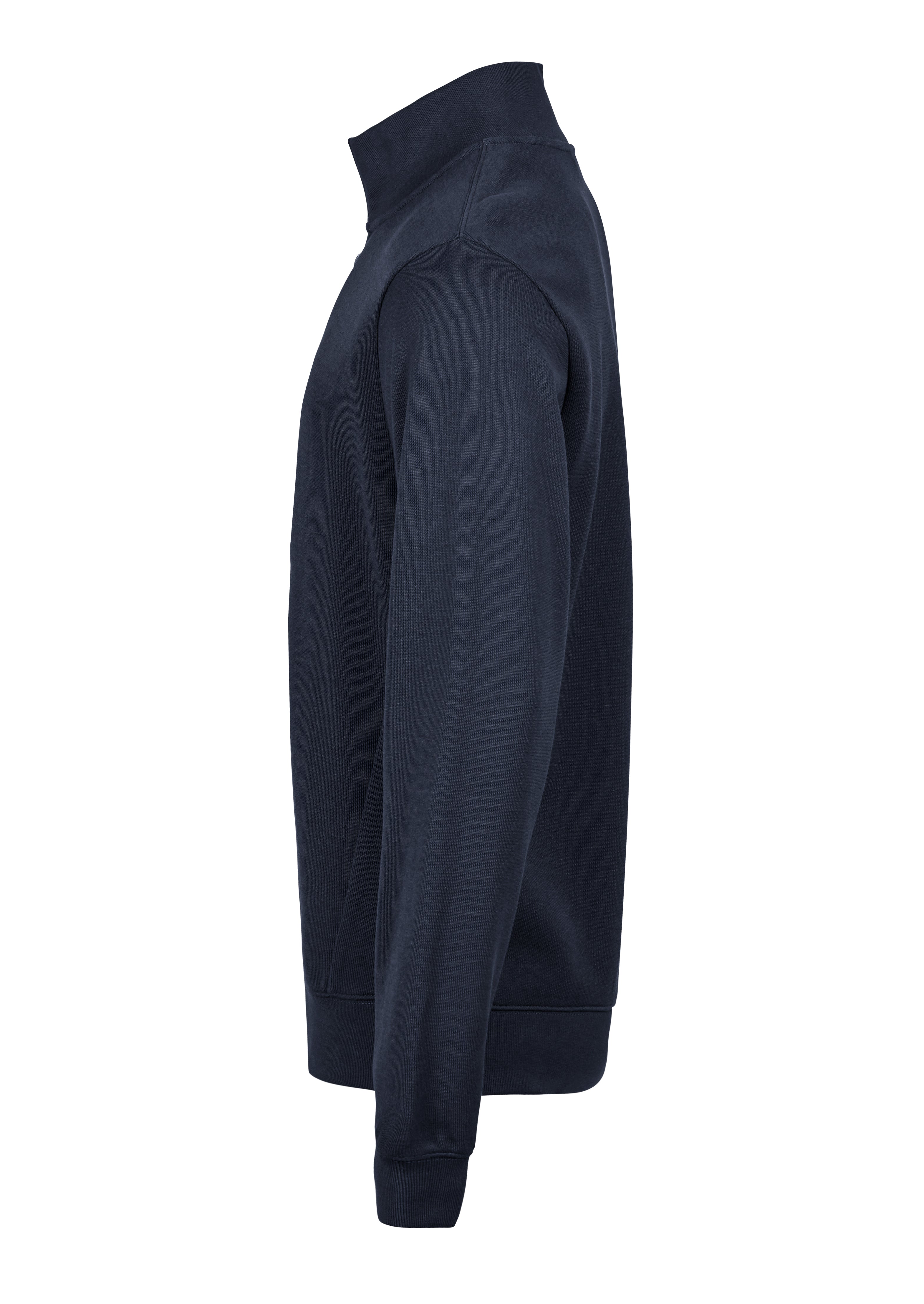 TEE JAYS Organic Cotton Ribbed Interlock Half Zip Sweatshirt