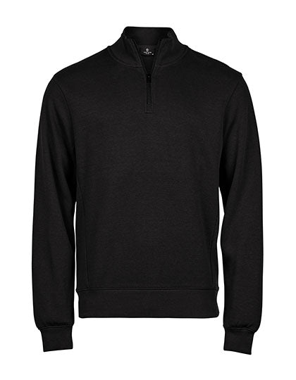 TEE JAYS Organic Cotton Ribbed Interlock Half Zip Sweatshirt