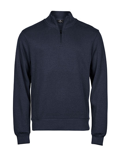 TEE JAYS Organic Cotton Ribbed Interlock Half Zip Sweatshirt