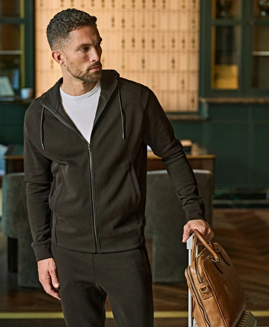 TEE JAYS Organic Cotton Ribbed Interlock Kapuzen-zip Hoodie