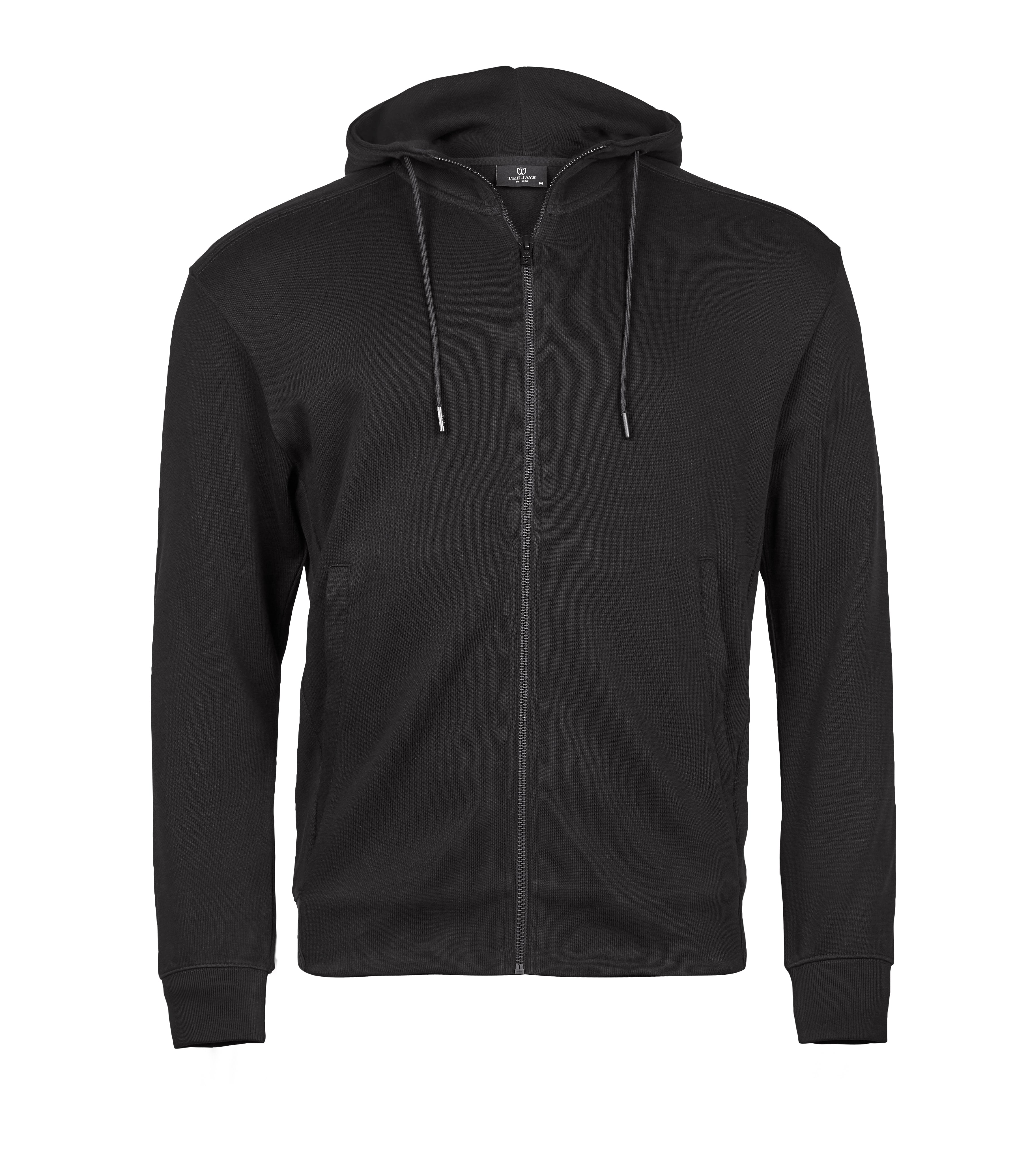 TEE JAYS Organic Cotton Ribbed Interlock Kapuzen-zip Hoodie