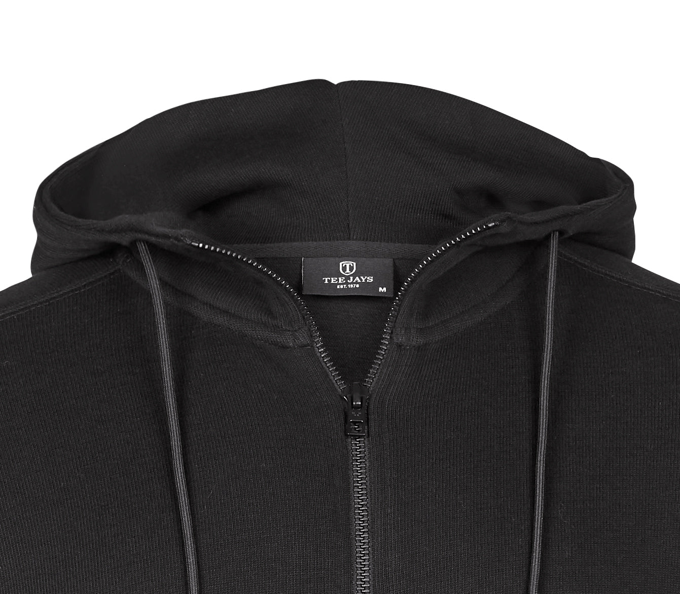 TEE JAYS Organic Cotton Ribbed Interlock Kapuzen-zip Hoodie