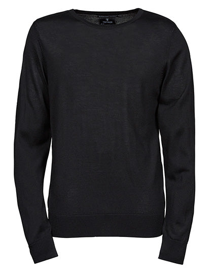 TEE JAYS Herren Crew Neck Pullover - Merinowolle