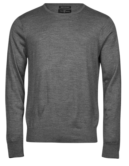TEE JAYS Herren Crew Neck Pullover - Merinowolle