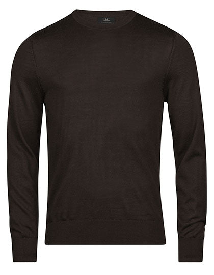 TEE JAYS Herren Crew Neck Pullover - Merinowolle