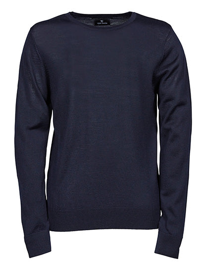 TEE JAYS Herren Crew Neck Pullover - Merinowolle