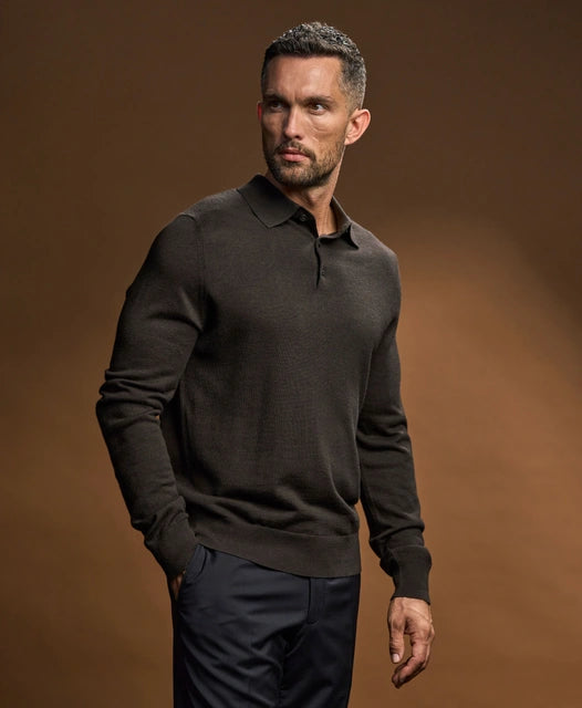 TEE JAYS Bio-Baumwolle Merino Strick-Polohemd