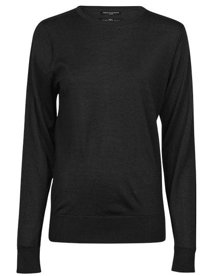TEE JAYS Damen Crew Neck Pullover – Merinowoll-Mix