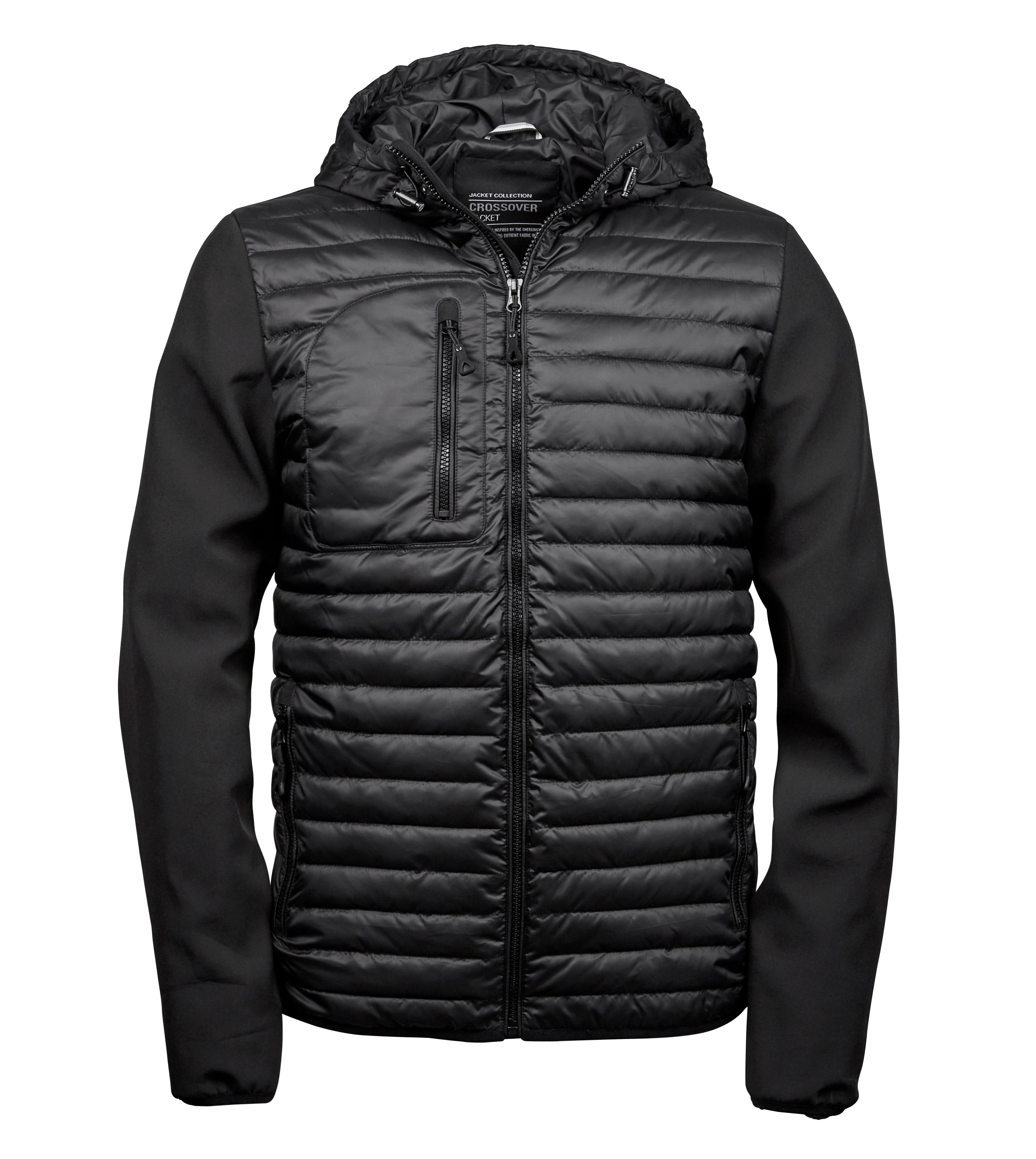 TEE JAYS Herren Crossover Jacke mit Kapuze – Softshell, Wasserabweisend