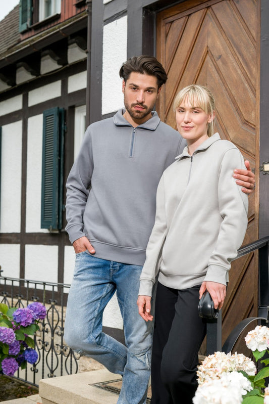 HRM Unisex Premium Zip-Sweatshirt aus Bio-Baumwolle