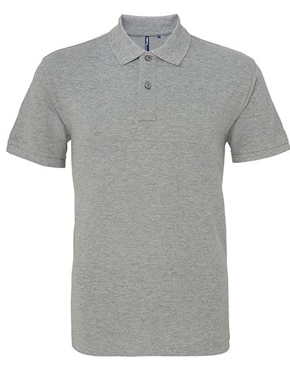 Asquith & Fox Men's Relaxed Fit Polo – Heather Grey