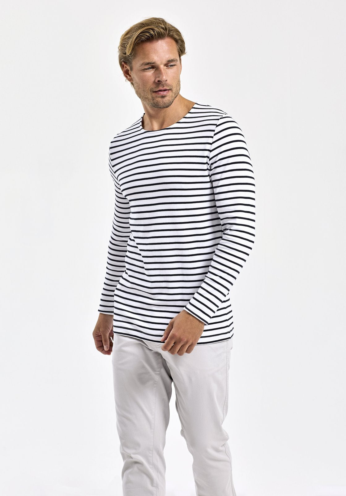 Asquith & Fox Men's Marinière Coastal Long Sleeve Tee
