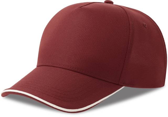 Atlantis Recy Five Piping Cap – Burgundy / White