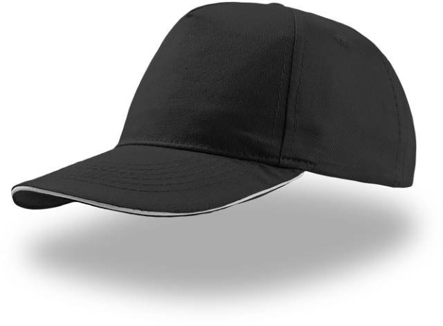 Atlantis Start Five Sandwich Cap – Black / White