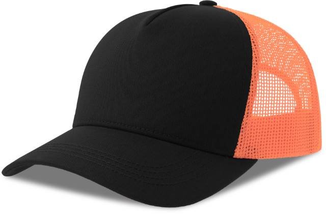 Atlantis Rapper Cotton-S Cap – Black / Orange Fluo