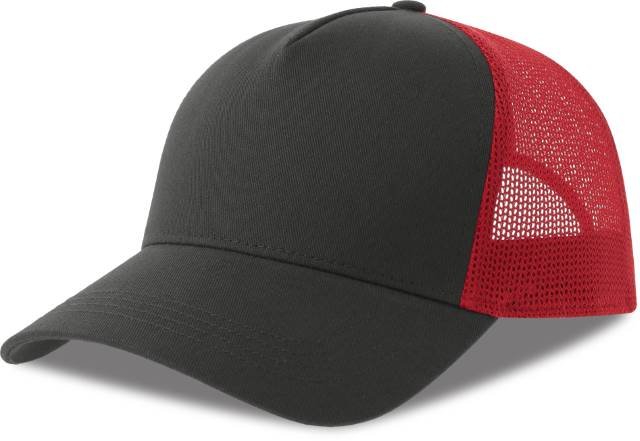 Atlantis Rapper Cotton-S Cap – Dark Grey / Red