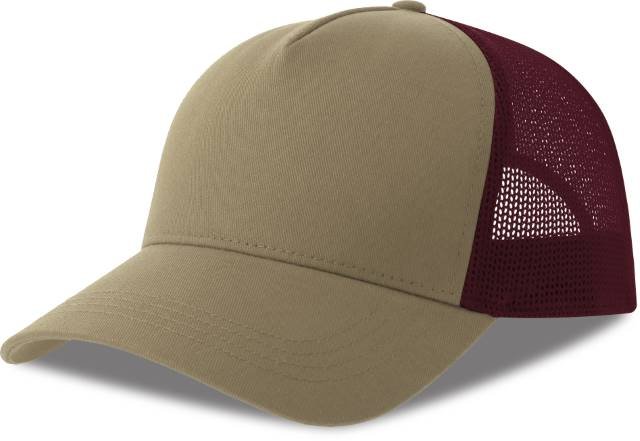 Atlantis Rapper Cotton-S Cap – Khaki / Burgundy