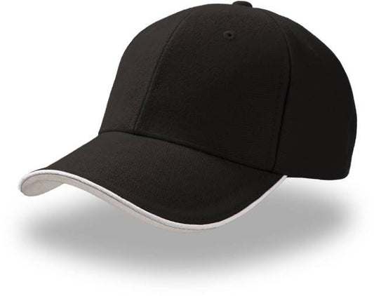 Atlantis Pilot Piping Sandwich Cap – Black / White