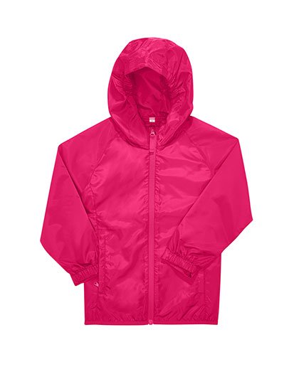 B&C BE INSPIRED Kids #Reset Windbreaker – Magenta Pink