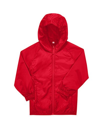 B&C BE INSPIRED Kids #Reset Windbreaker – Red