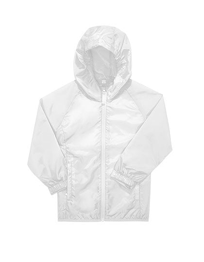 B&C BE INSPIRED Kids #Reset Windbreaker – White