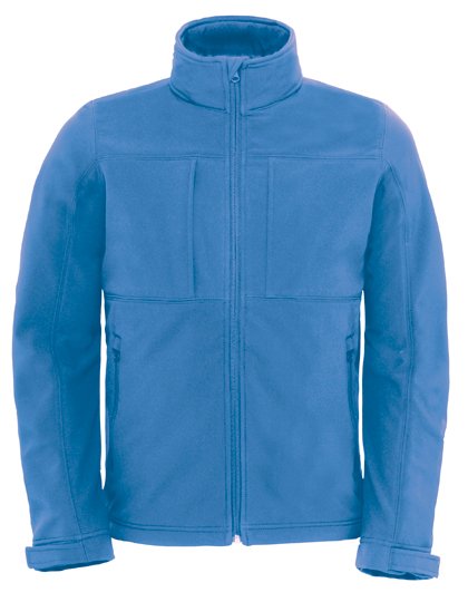 B&C COLLECTION Men's Hooded Softshell – Azure