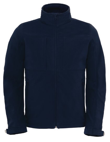 B&C COLLECTION Men's Hooded Softshell – Navy