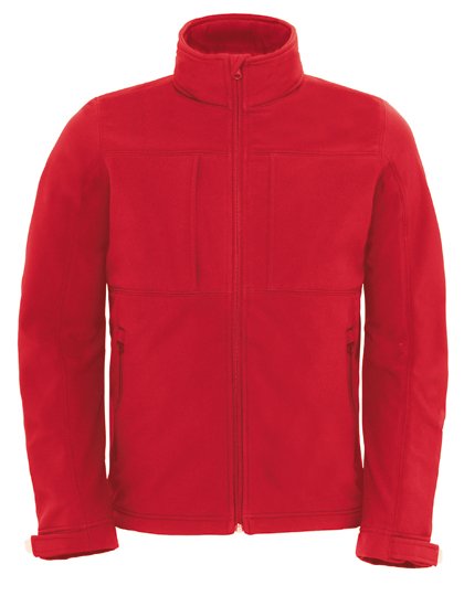 B&C COLLECTION Men's Hooded Softshell – Red