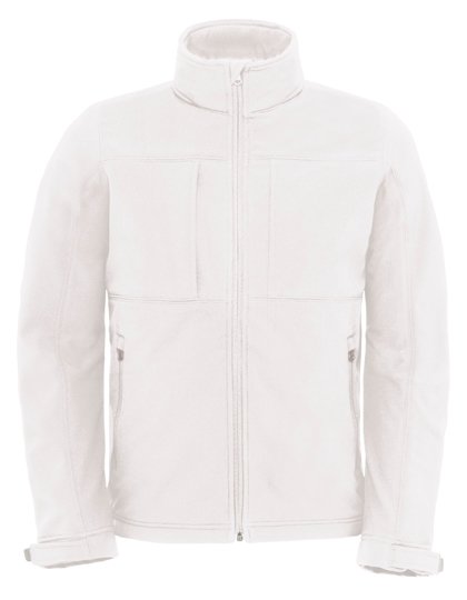 B&C COLLECTION Men's Hooded Softshell – White