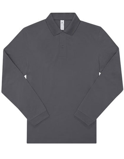 B&C BE INSPIRED My Polo 210 Long Sleeve – Dark Grey (Solid)