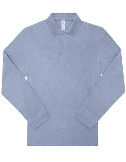 B&C BE INSPIRED My Polo 210 Long Sleeve – Heather Blue