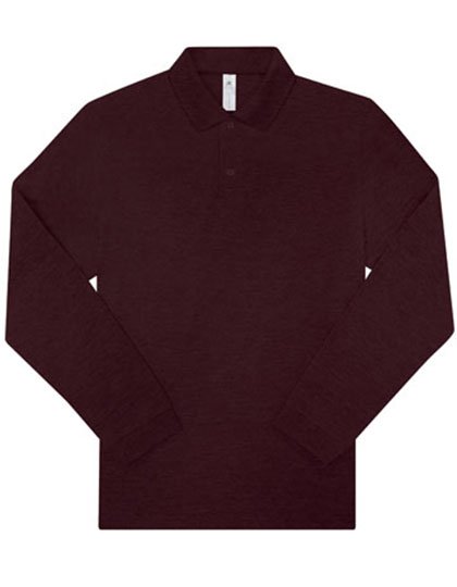 B&C BE INSPIRED My Polo 210 Long Sleeve – Heather Burgundy