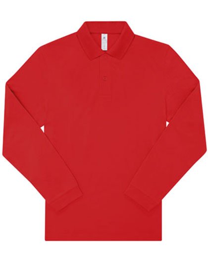 B&C BE INSPIRED My Polo 210 Long Sleeve – Red